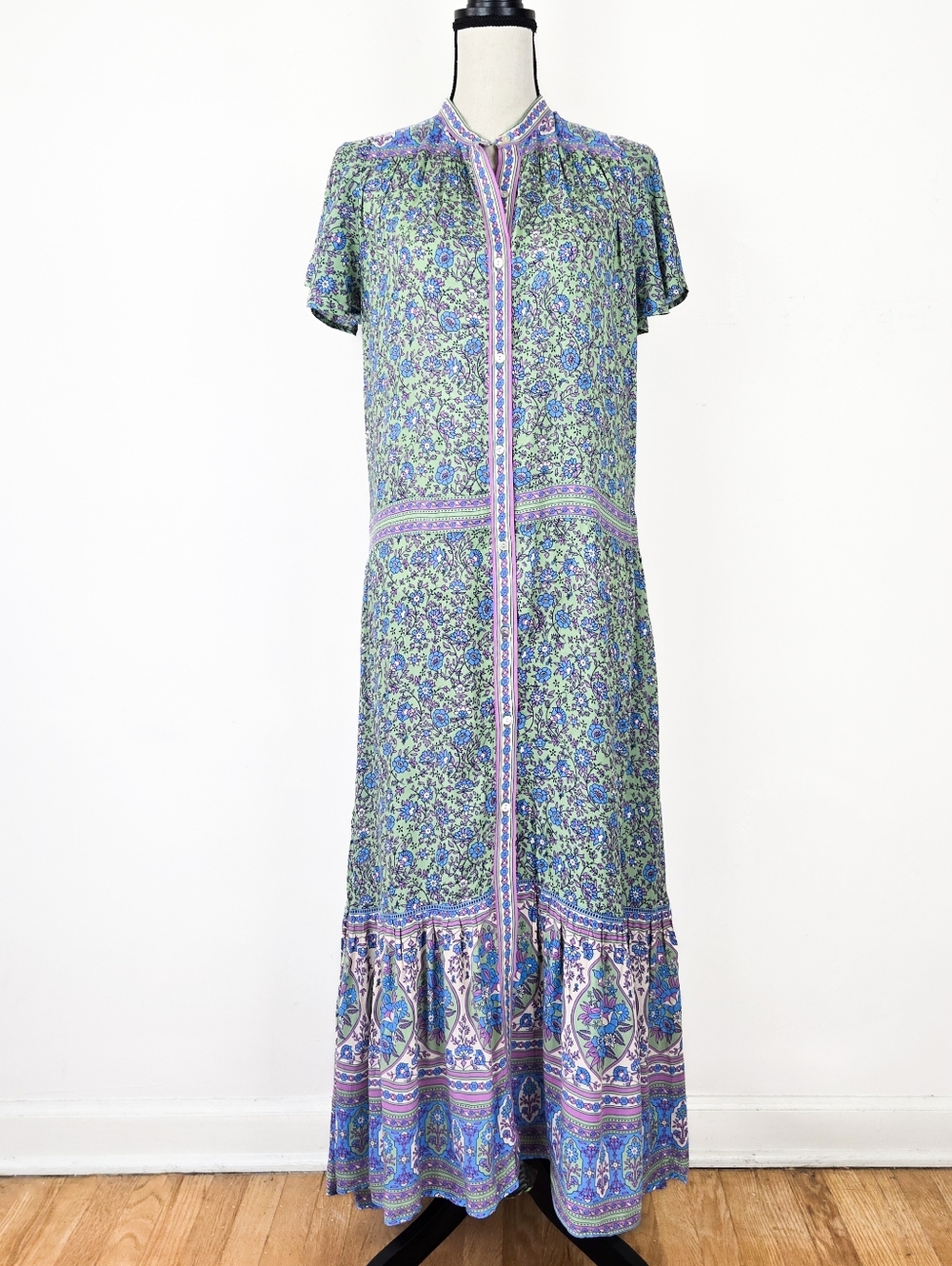 EUC Spell Jasmine Flutter Sleeve Maxi Dress